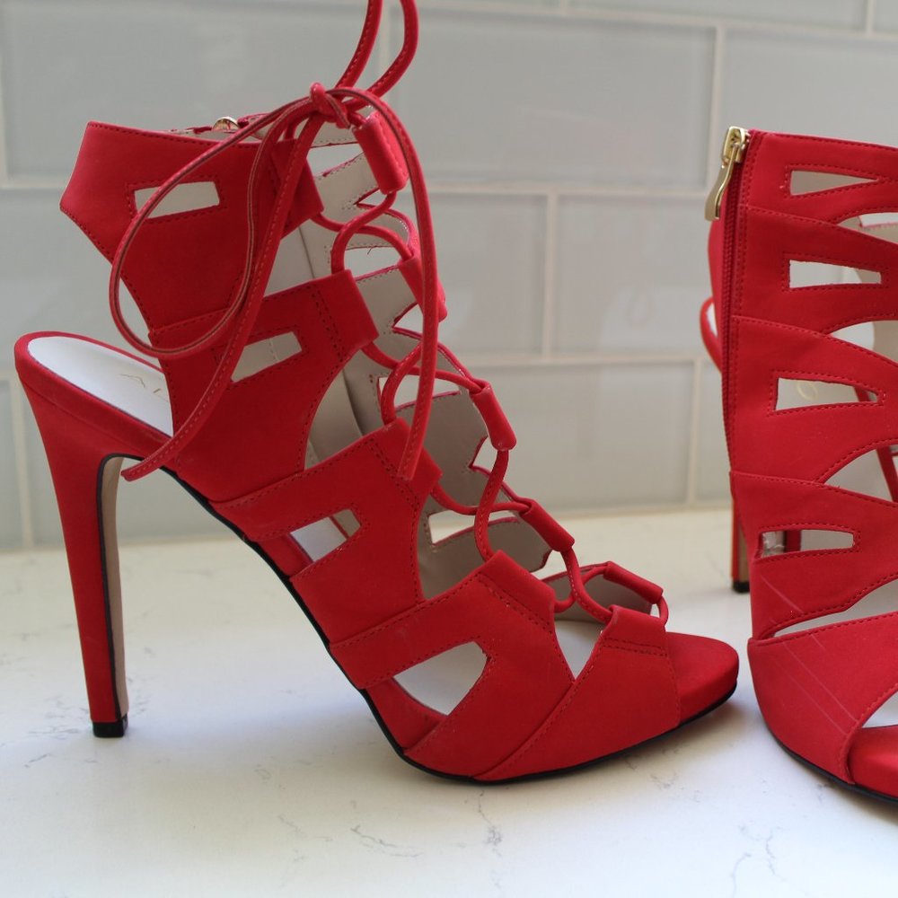 Aldo Verrasa Red lace up pumps
